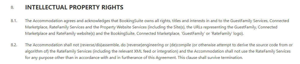 booking intellectual property